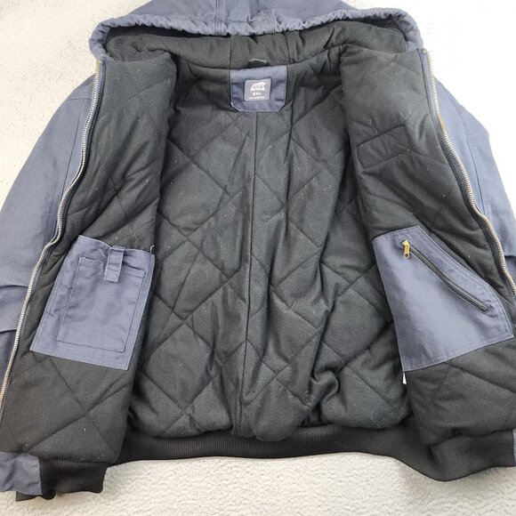 BERNE Canvas Jacket Men's 2XL Regular Quilt Lined Workwear Barn Hooded Azteca - Picture 10 of 15